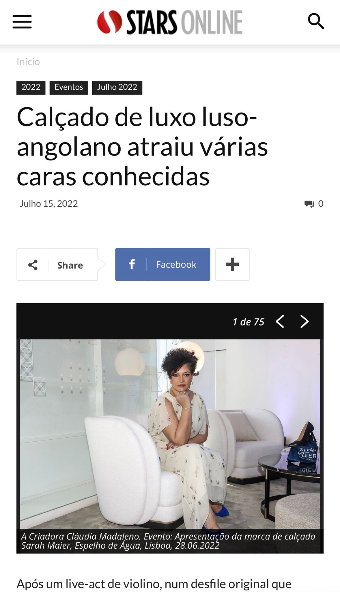 Calçado de luxo luso-angolano atraiu várias caras conhecidas