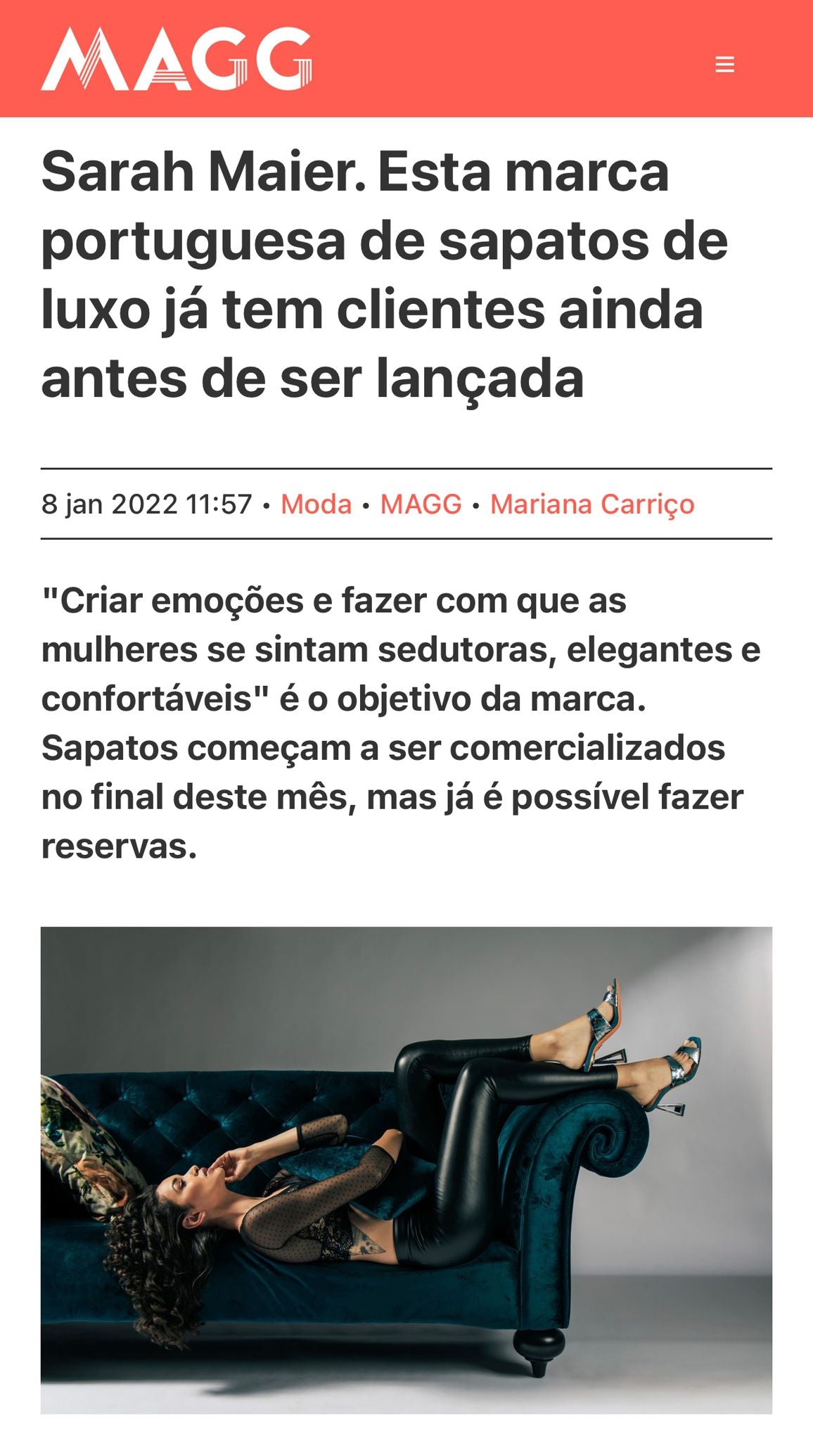 Sarah Maier. Esta marca portuguesa de sapatos de luxo já tem clientes ainda antes de ser lançada
