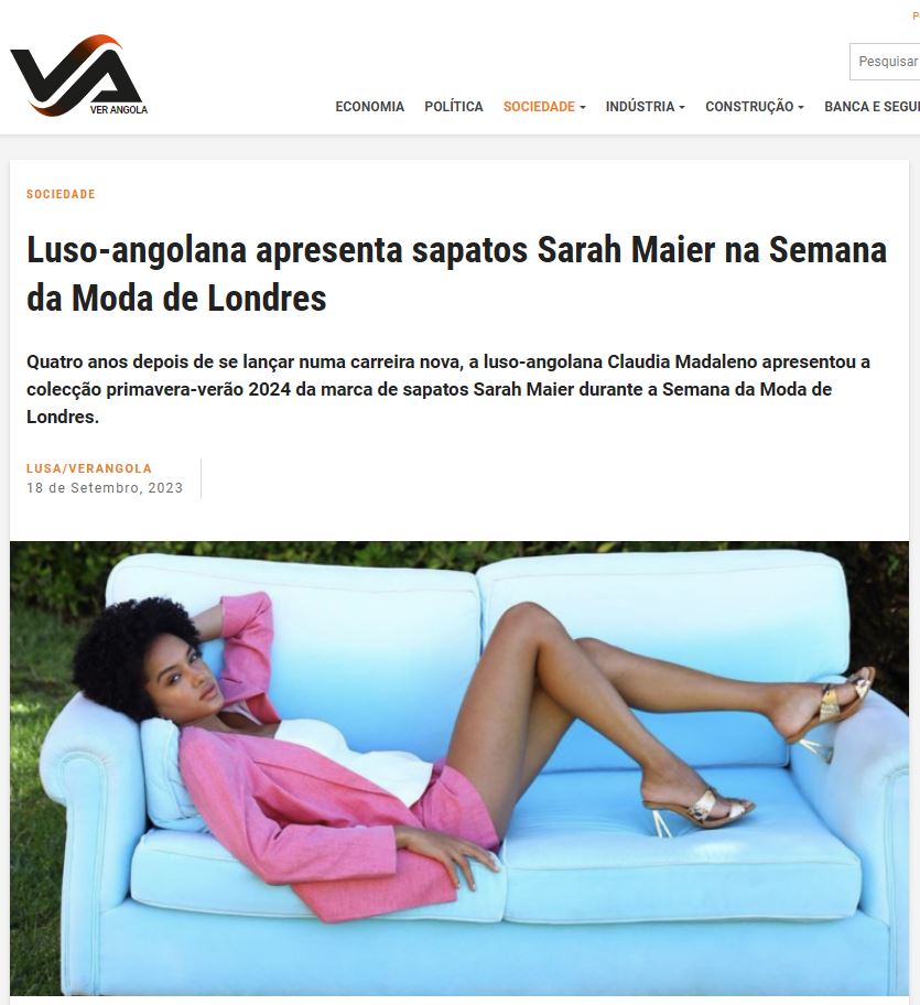 VERANGOLA: Luso-angolana apresenta sapatos Sarah Maier na Semana da Moda de Londres