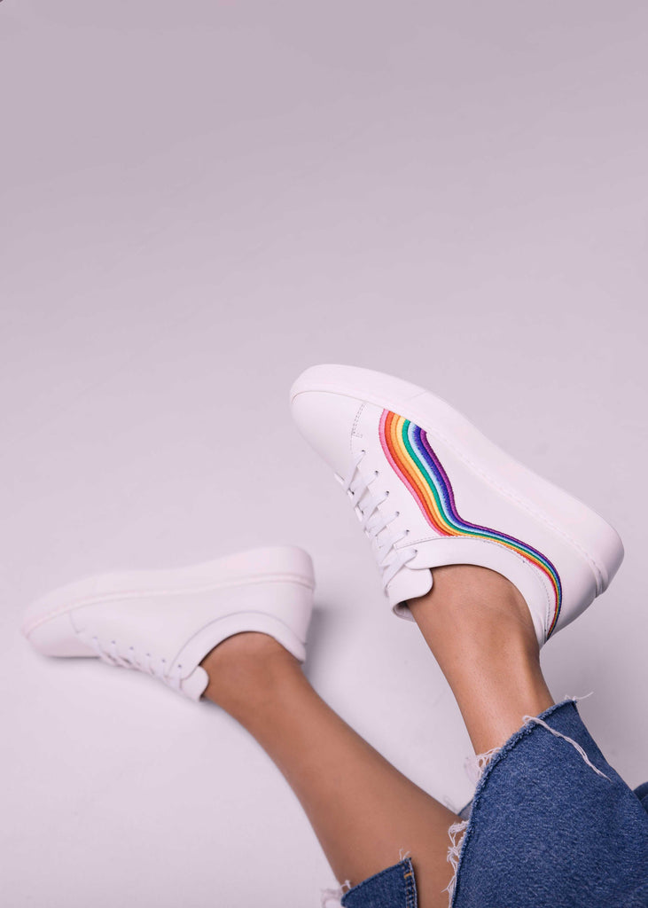 rainbow sneakers woman