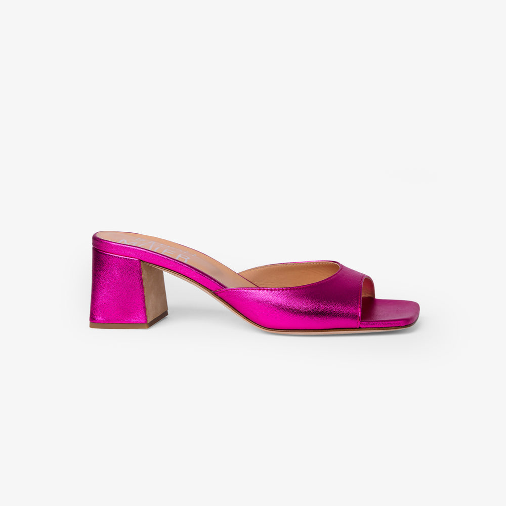 ERIS FUCHSIA WAVE - Women's Italian Leather Mule Heels | Chromatic Pulse Collection Sarah Maier - Sarah Maier