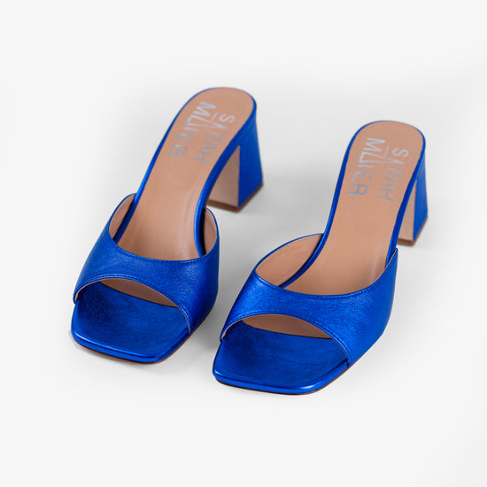 Bright blue online sandals