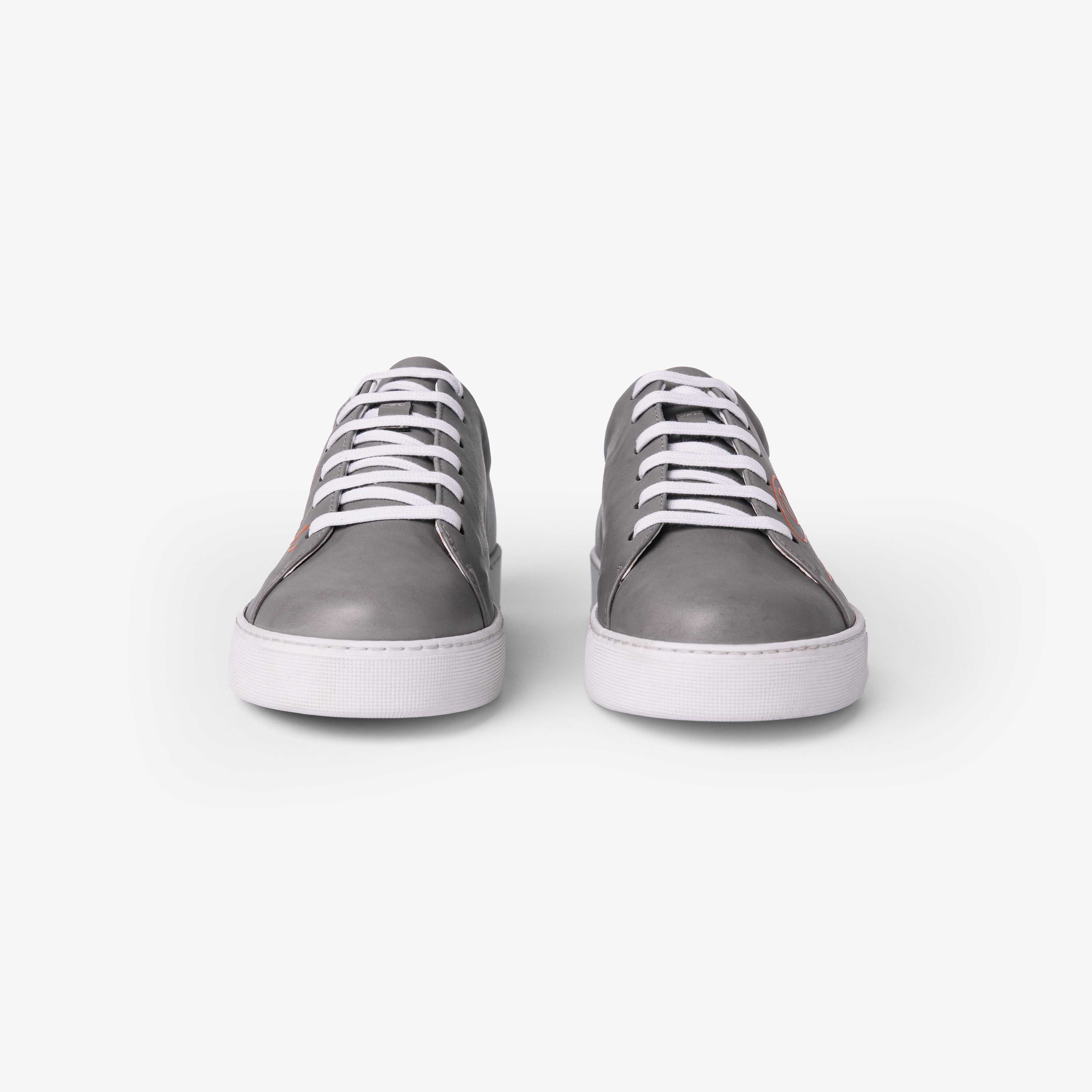 Grey Orange Sneakers Woman Sarah Maier