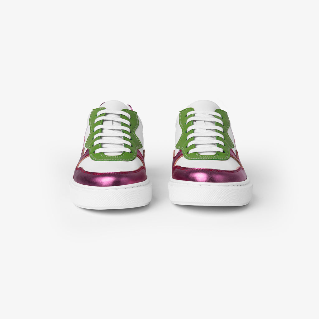 pink green sneakers